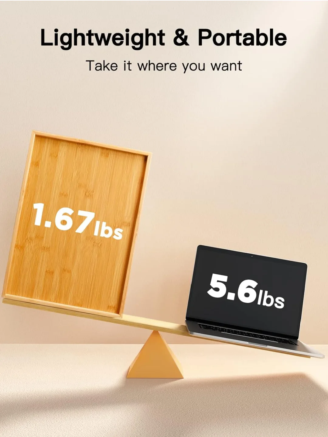 Bamboo Serving Tray Table image indicator(2)