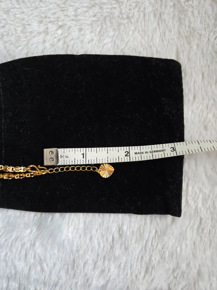 Stainless steel gold plated bracelet with charm image indicator(3)