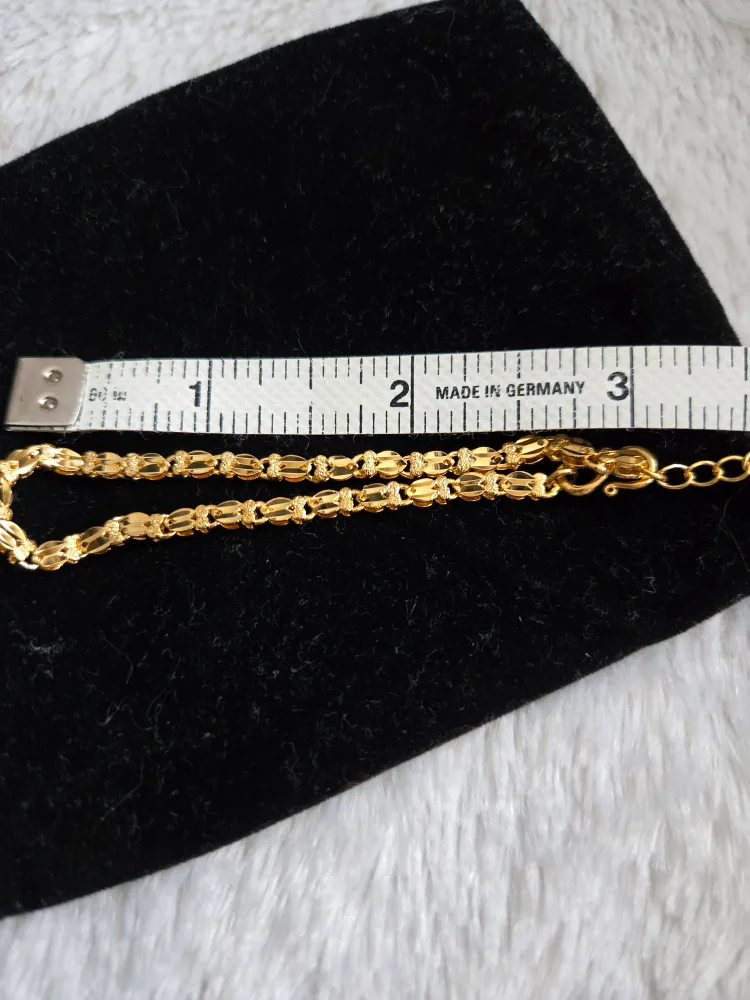 Stainless steel gold plated bracelet with charm image indicator(4)