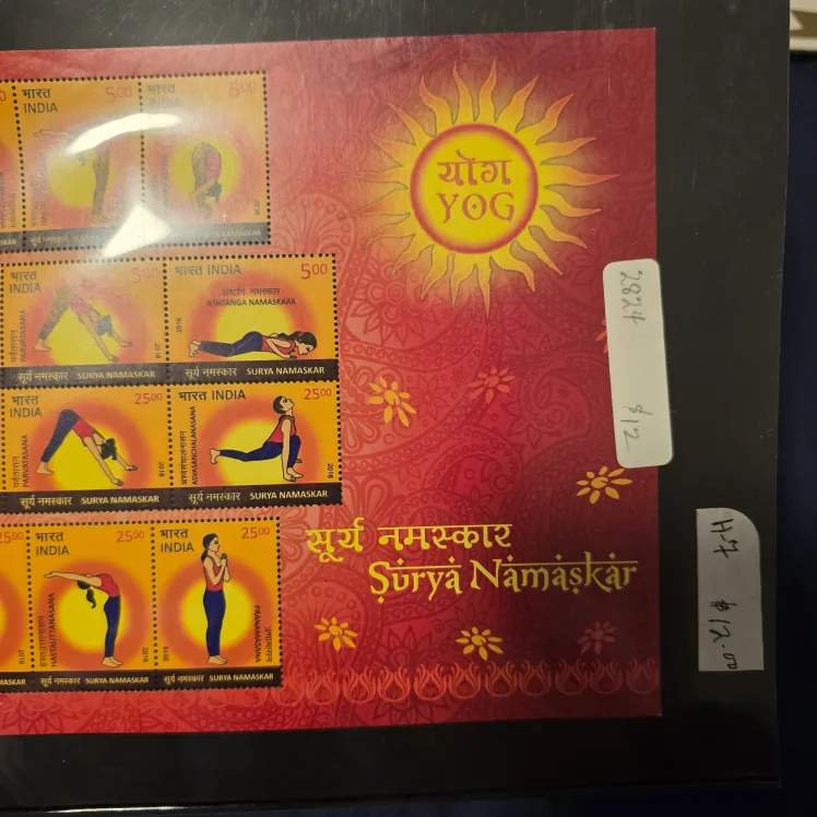 India 2016 Surya Namaskar Stamps Sheet image indicator(4)