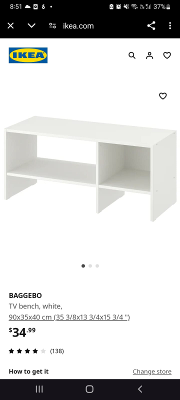 IKEA BAGGЕBO TV bench / TV Stand - photo 4
