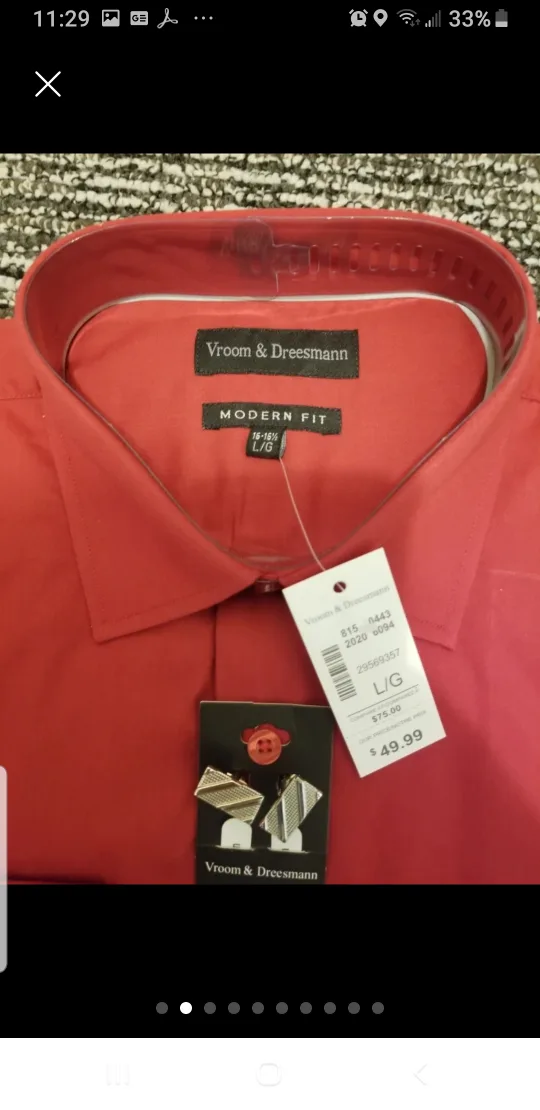 Good Brand Full Sleeve Dress Shirts, Large & Medium, Gift Idea image indicator(4)