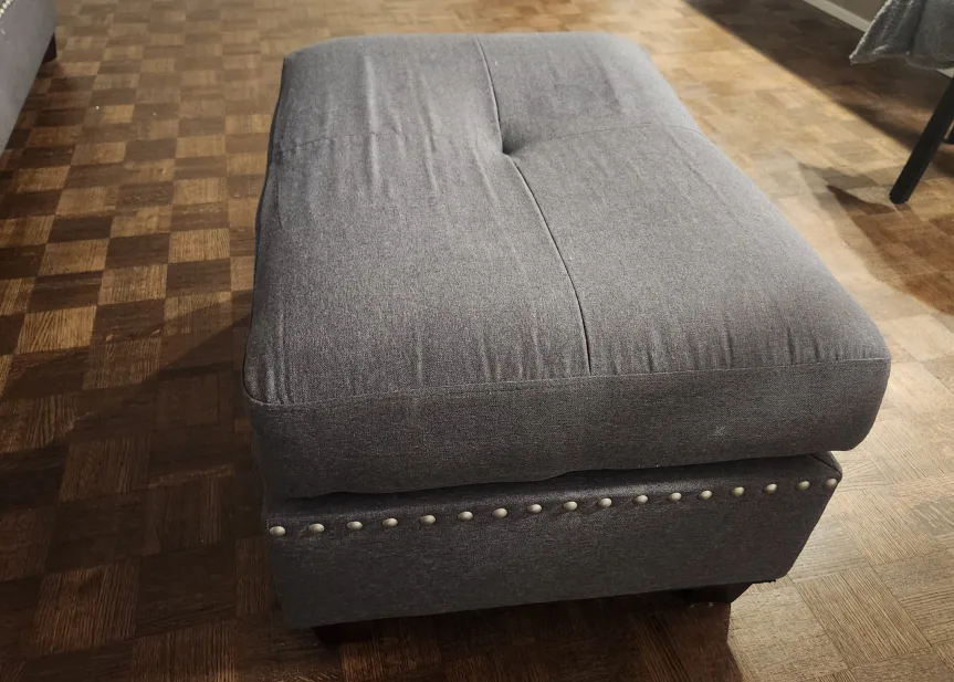 Grey Sofa with Ottoman image indicator(4)