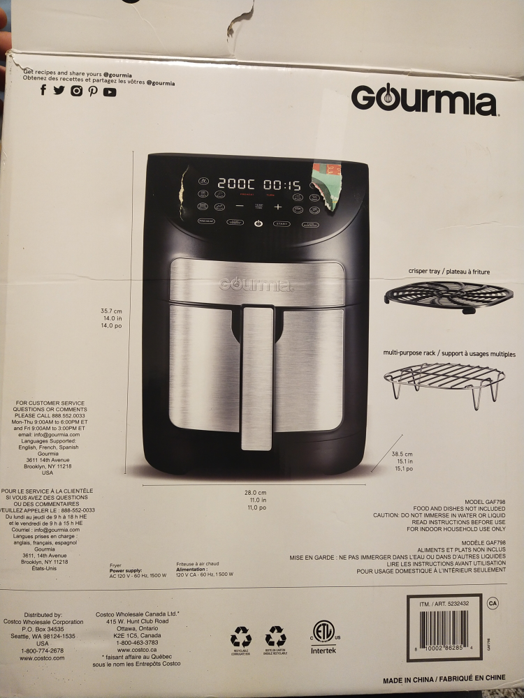 Gourmia 6.7L Digital Air Fryer - photo 2