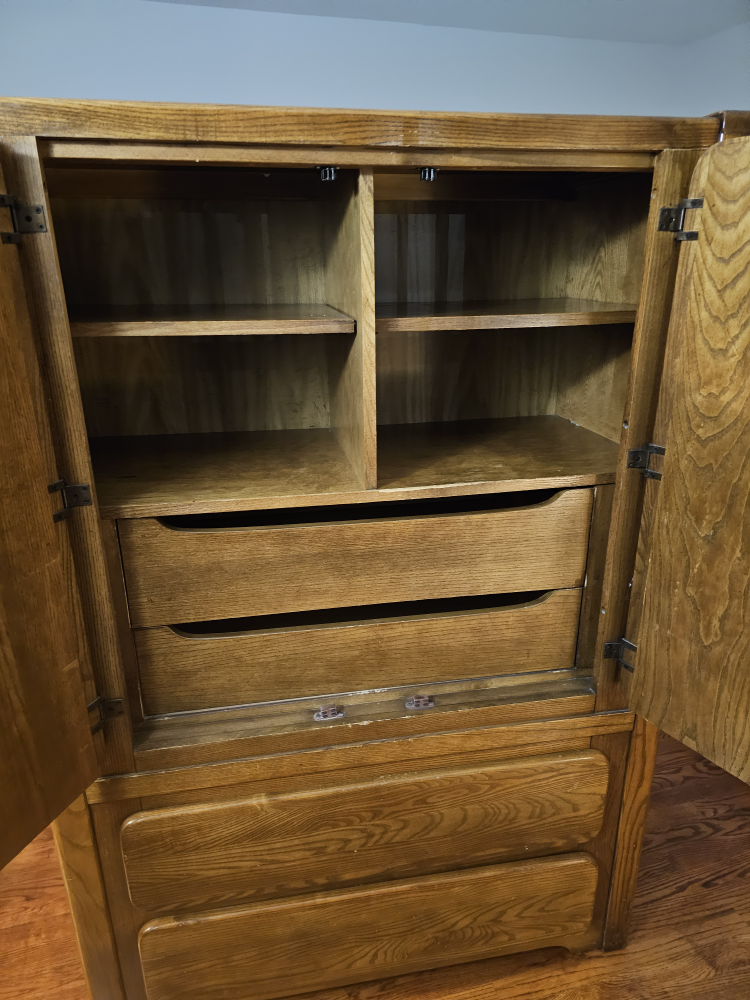 Wood Armoire with Drawers - photo 4