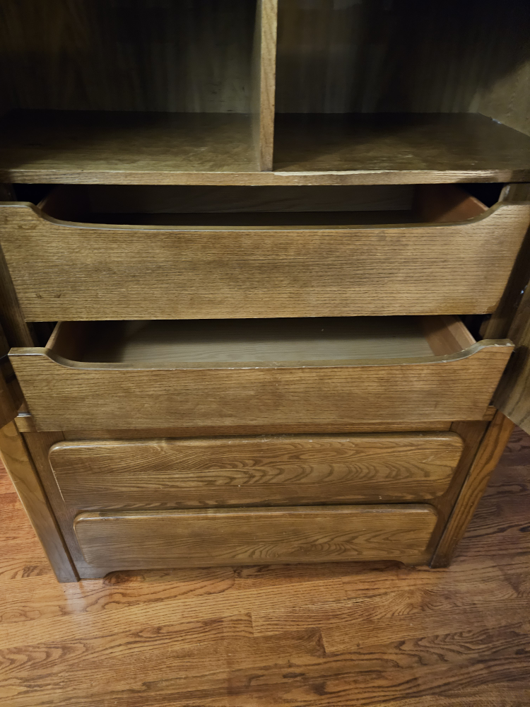 Wood Armoire with Drawers - photo 5