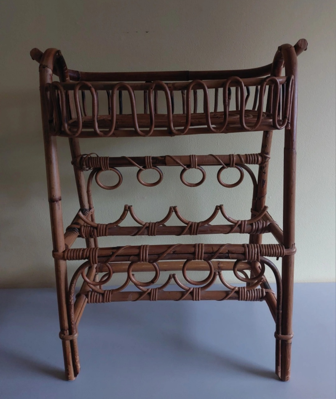 Vintage Bamboo Bar Stand - photo 2
