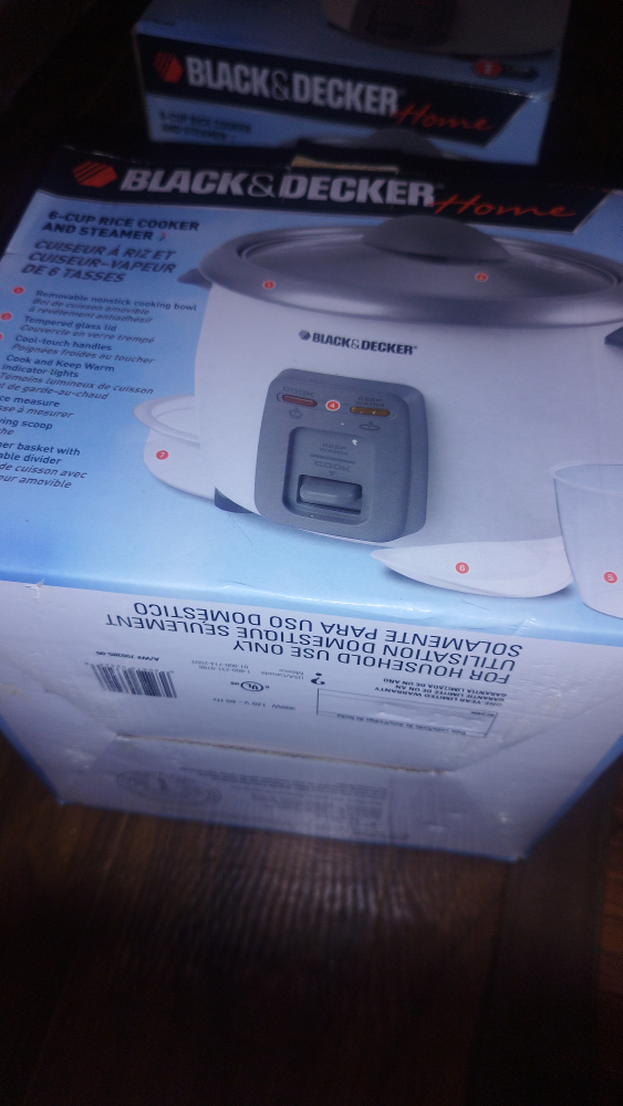 Black & Decker 6 Cup Rice Cooker and Steamer