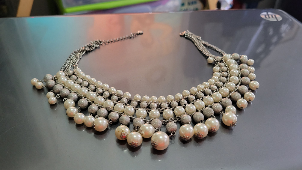 Silver and Pearl Statement Necklace - photo 2