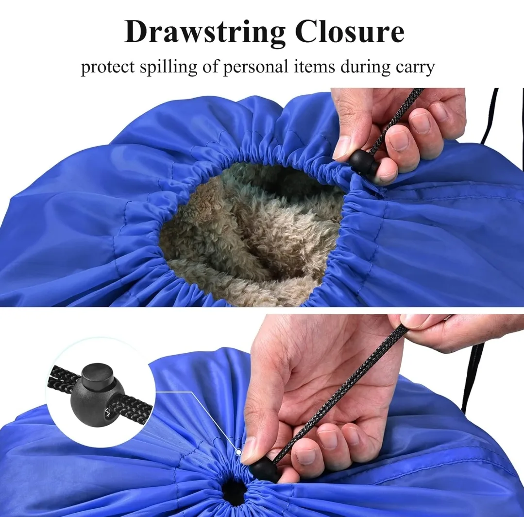 OTraki 2-Pack Heavy-Duty Laundry Bags 28x45in (Blue & Black) image indicator(3)