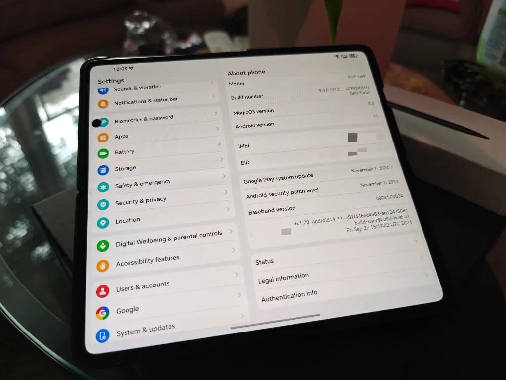 Honor Magic V3 (Global/UK ver) ultra slim foldable w/stylus image indicator(5)