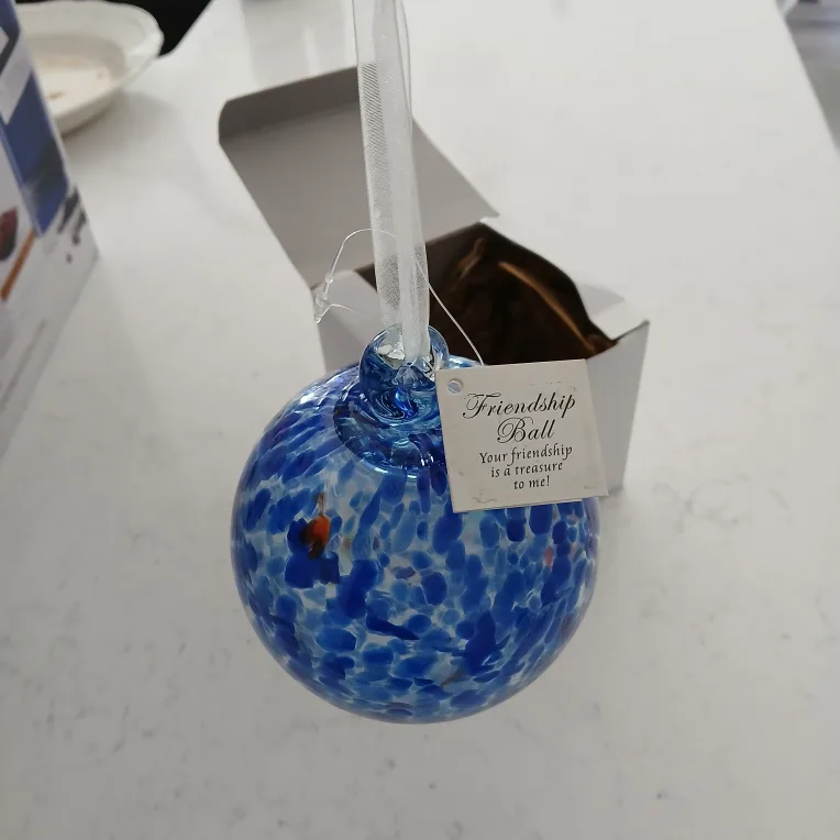 Blue and White Friendship Ball Ornament #freecycle image indicator(2)
