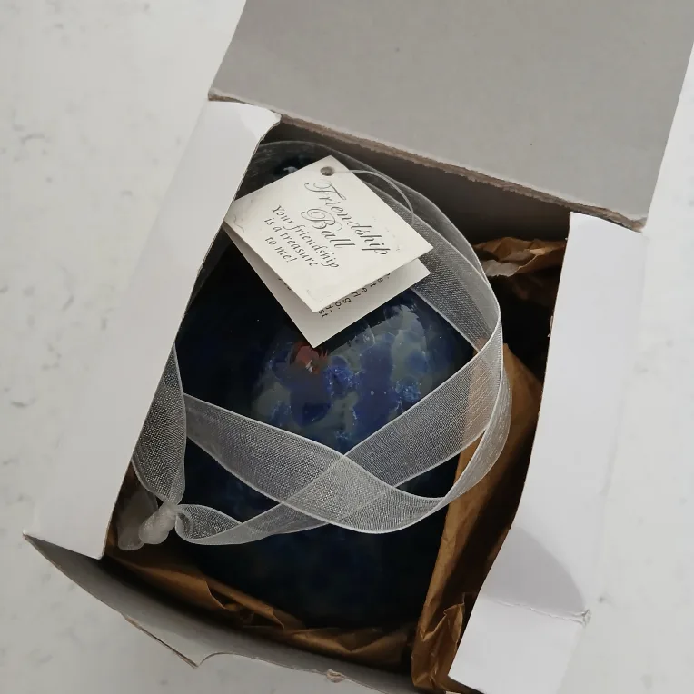 Blue and White Friendship Ball Ornament #freecycle image indicator(3)