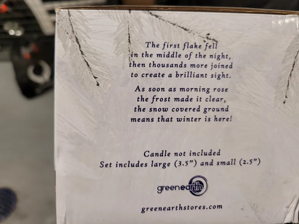 Set of 4 Frosted Glass Votive Candle Holders with Holly Design image indicator(6)