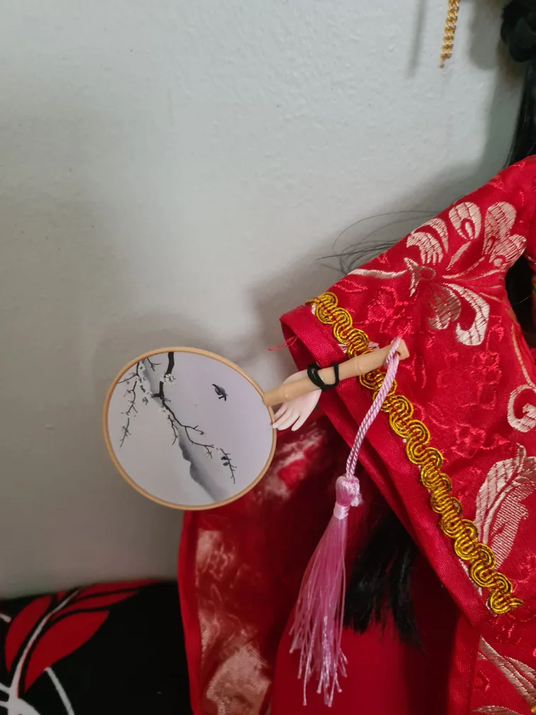 MING DYNASTY CHINESE DOLL WITH HEADDRESS + ROBES + SHOES + ETC image indicator(10)