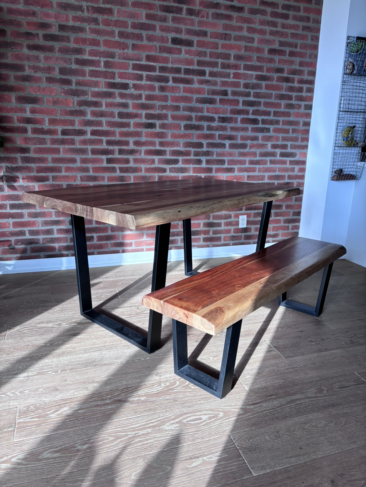 Live Edge Dining Table with Bench - photo 2