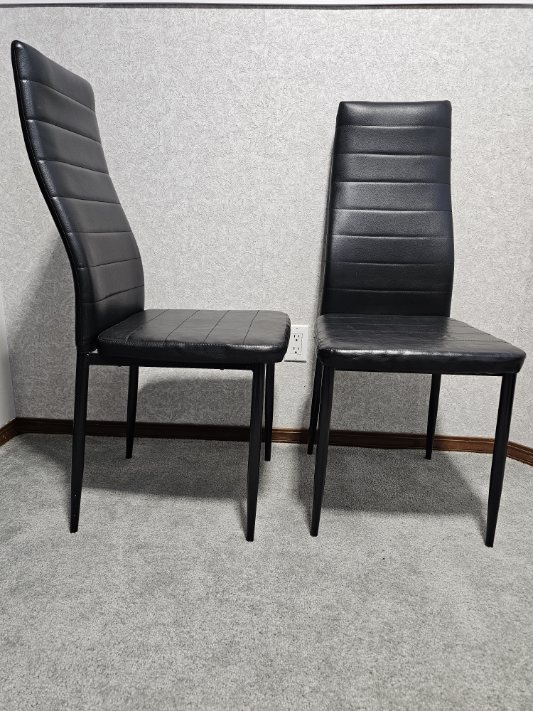 Set of 6 Black Dining Chairs