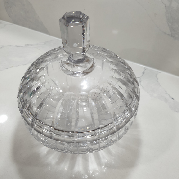 Crystal Candy Dish with Lid - photo 2