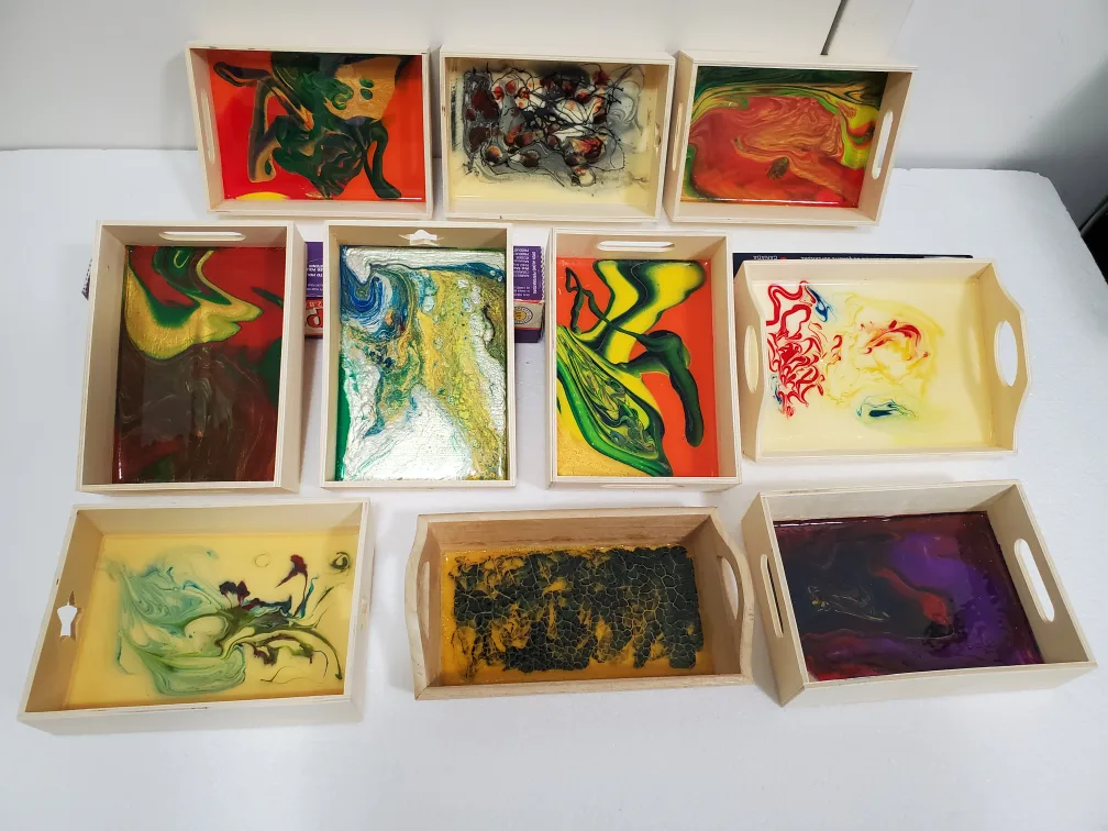 Hand Painted Wooden Accessory Trays $1 each image indicator(2)