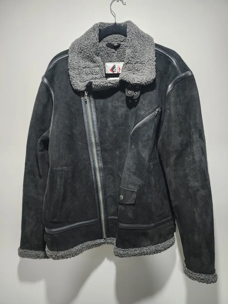 J4 - Black Jacket with Faux Fur Collar