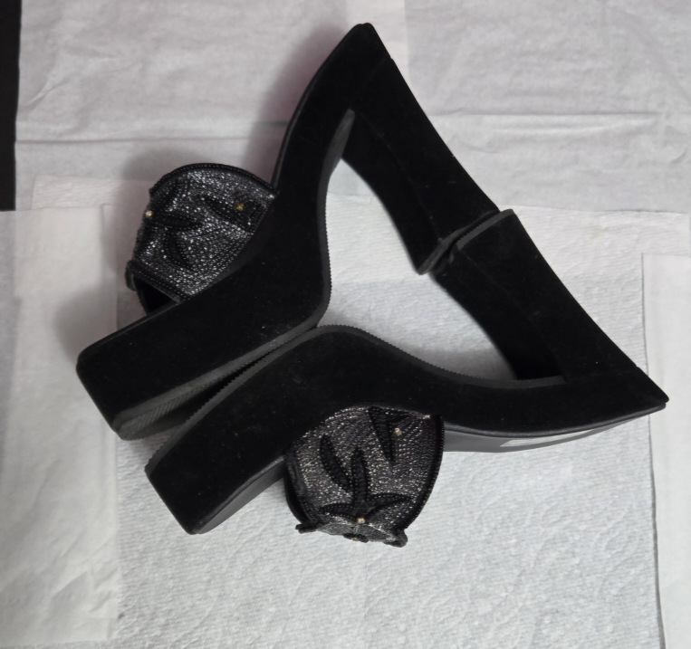 Women's Black Platform Sandals - photo 3