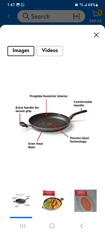 13.25 inch t -fal fry pan big image indicator(3)