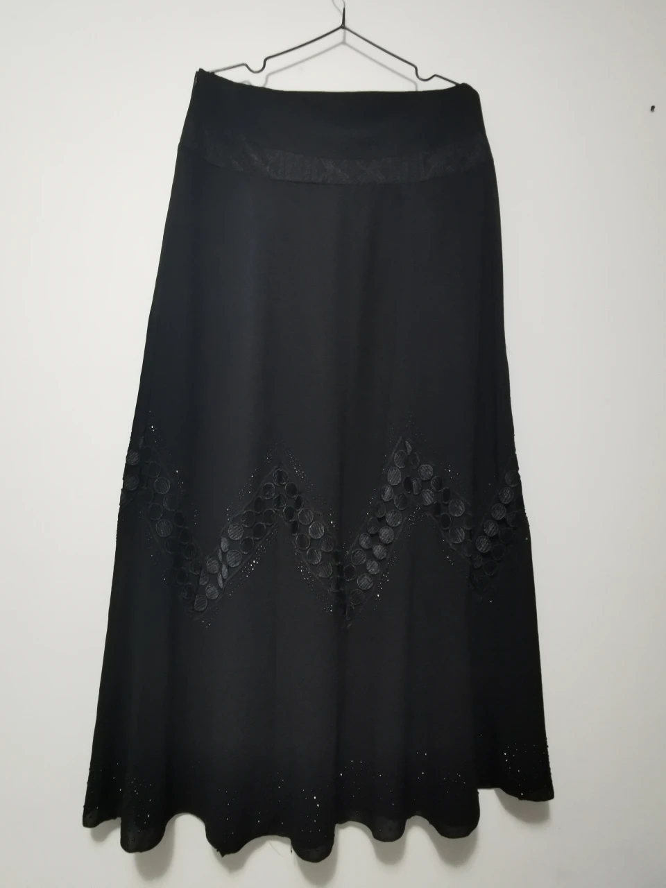 New Black Long Skirt with Embellishments - photo 4