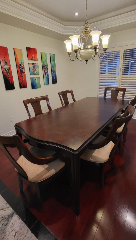 Dining table for six