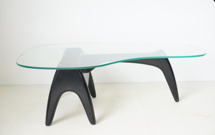 Mid Century Modern vintage glass coffee conversation table - photo 4