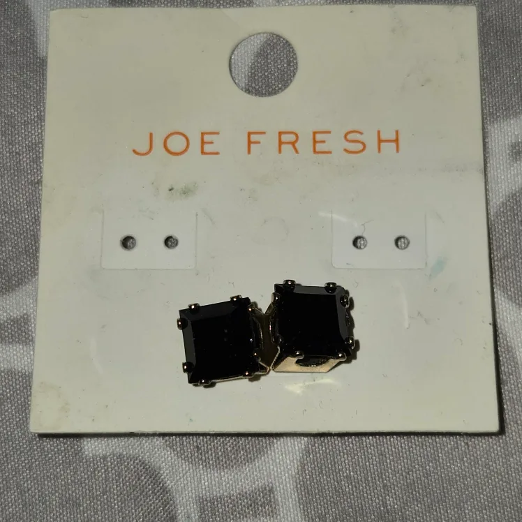 Joe Fresh Navy Square Stud Earrings image indicator(2)