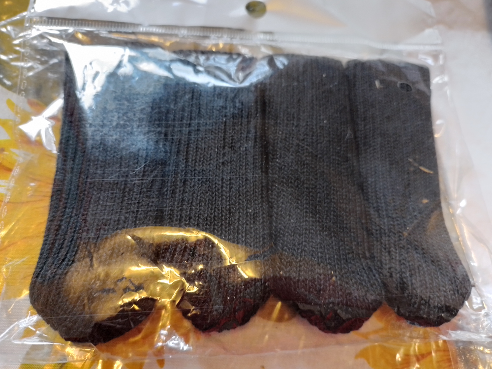 Black Knit Chair Socks