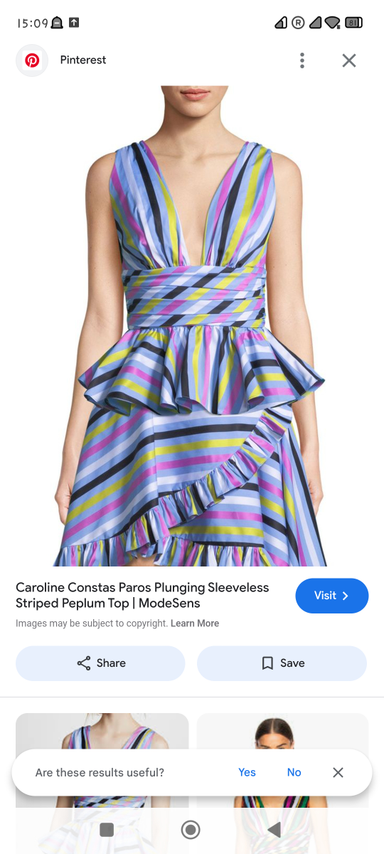 Caroline Constas Striped Peplum Top - photo 5