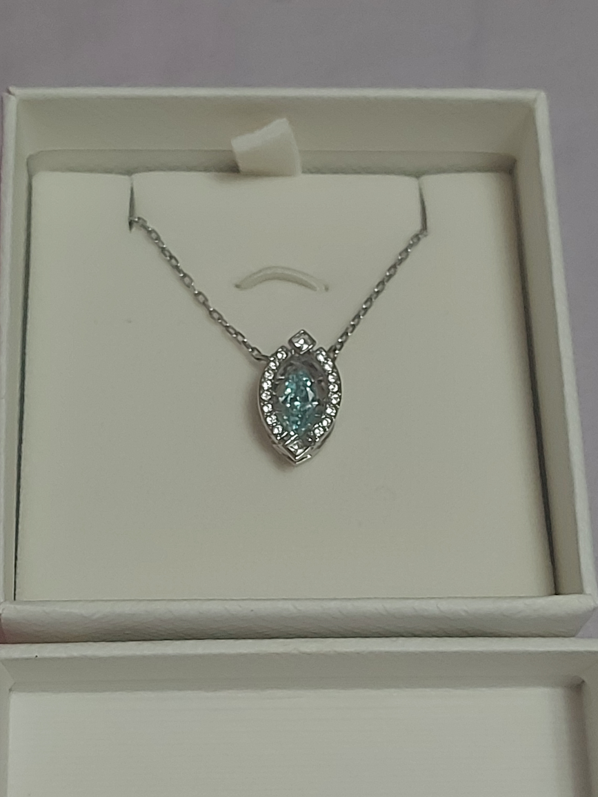 Swarovski Blue Jewelry Set - Necklace, Bracelet and Earrings - photo 2