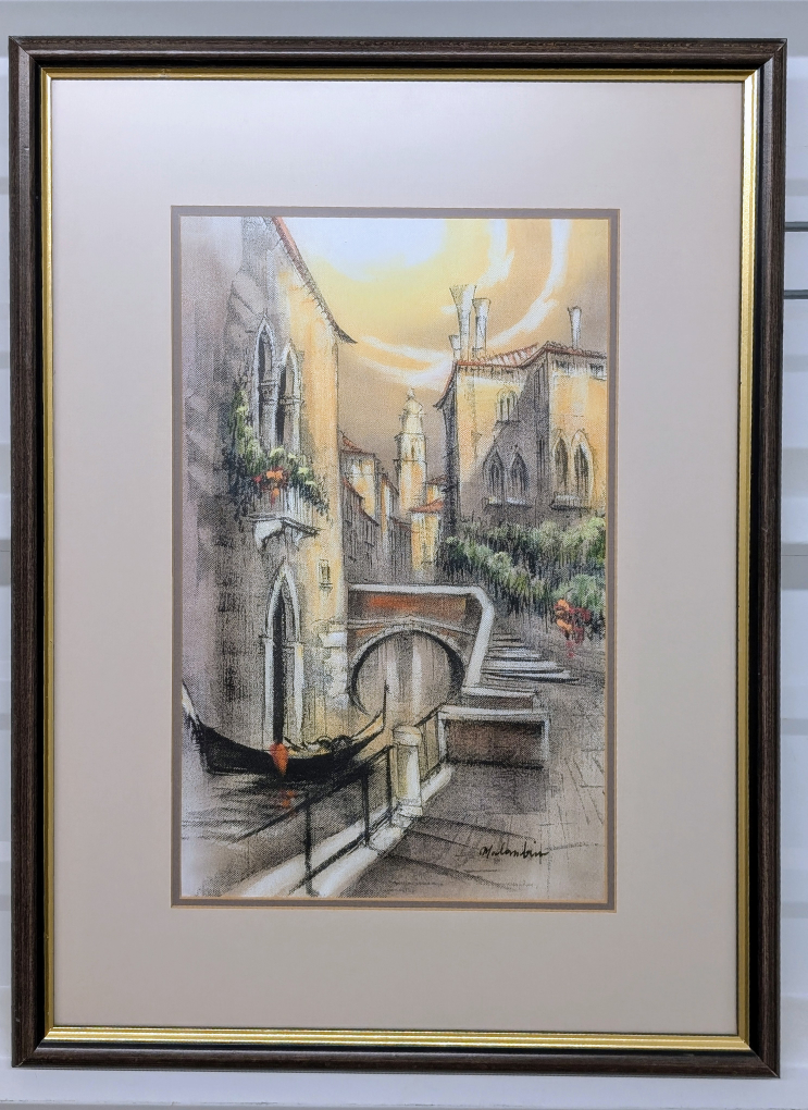 Vintage Framed Artwork of Gondola in Venice #ThriftyPicks