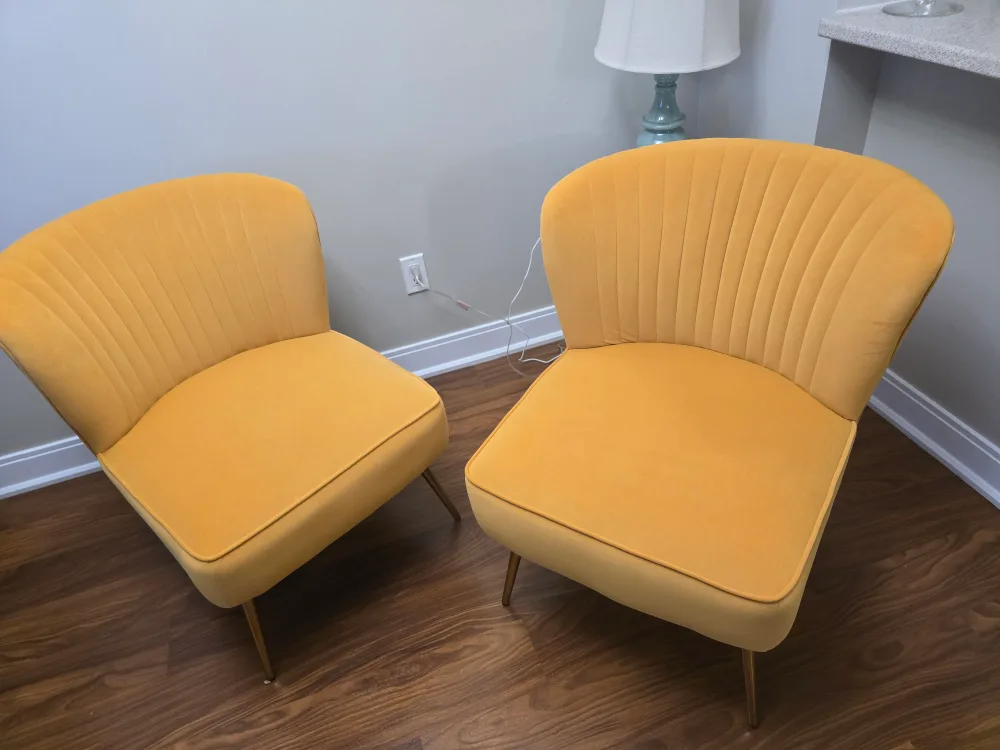 Mustard Yellow Velvet Accent Chairs image indicator(5)