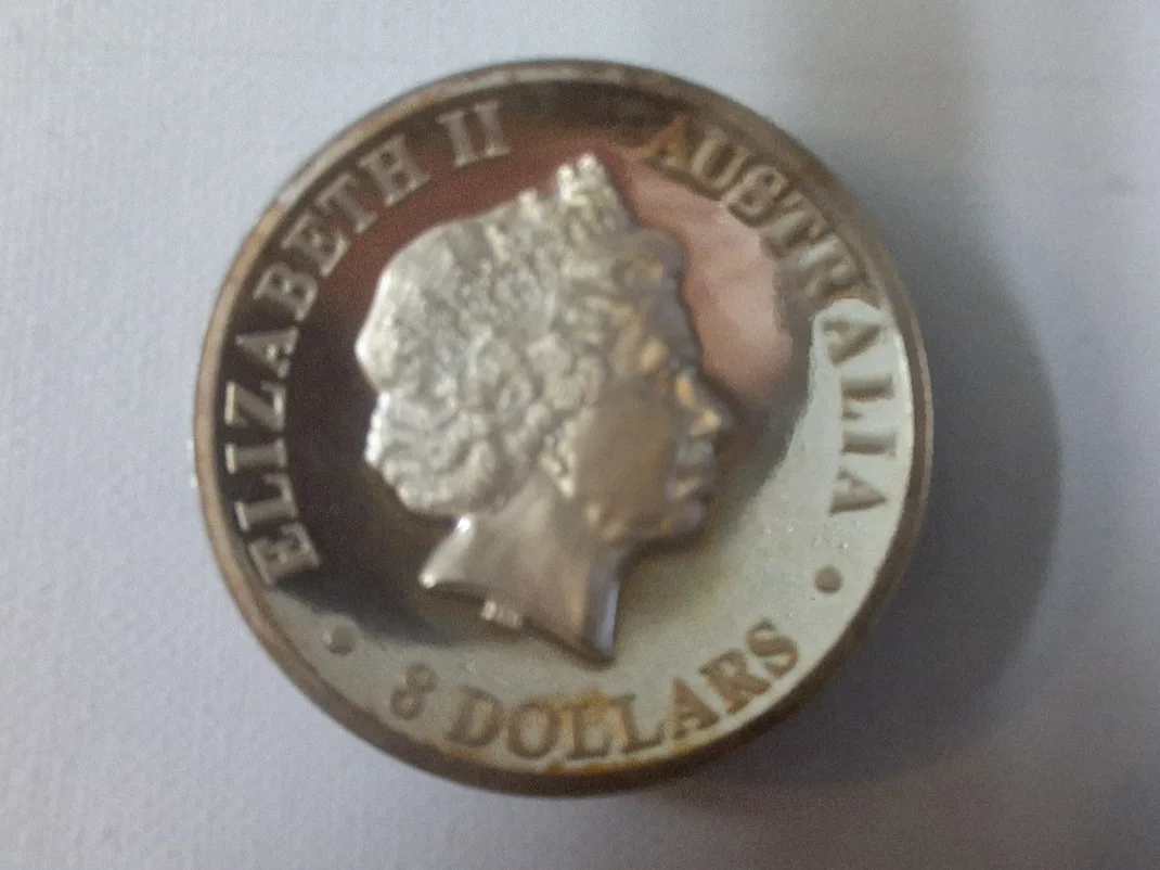 Perth 2014 Koala 8 Dollar 5 oz  .999 Silver Coin Tarnished image indicator(3)