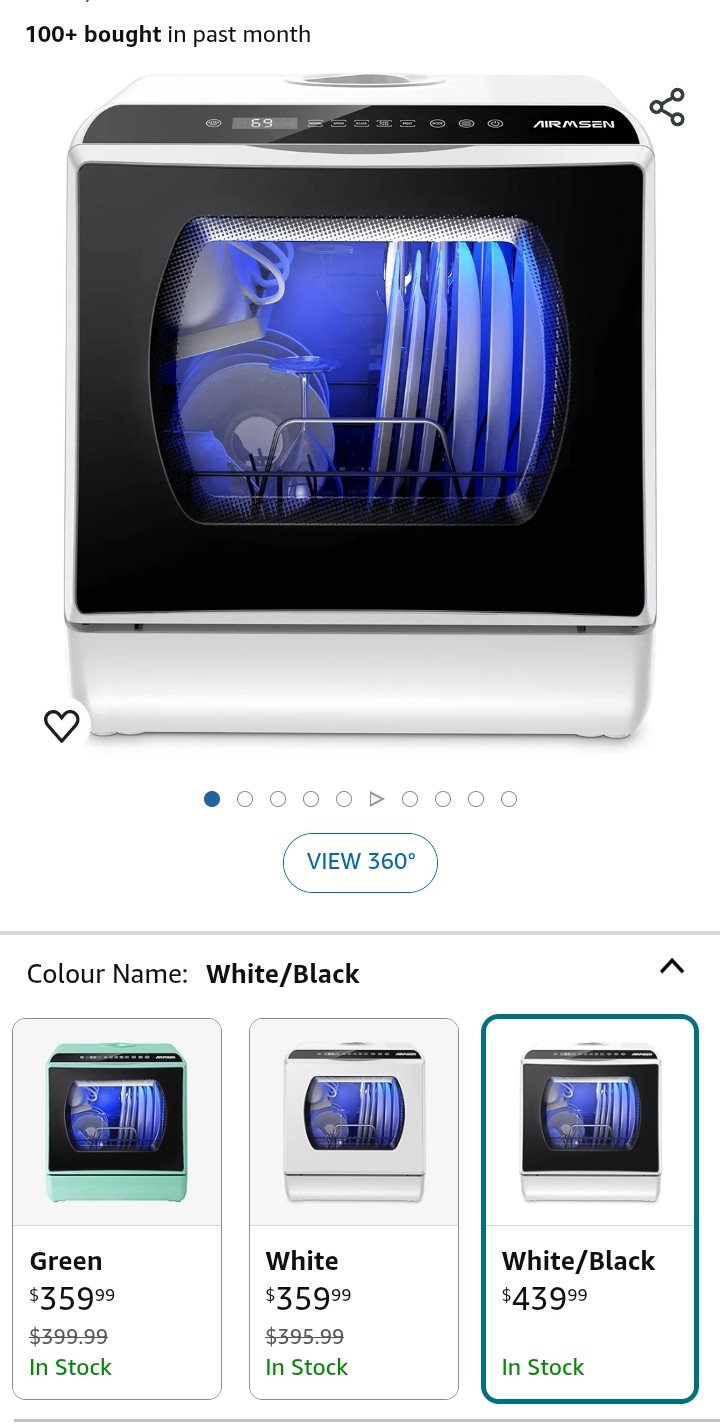 AIRMSEN Countertop Dishwasher