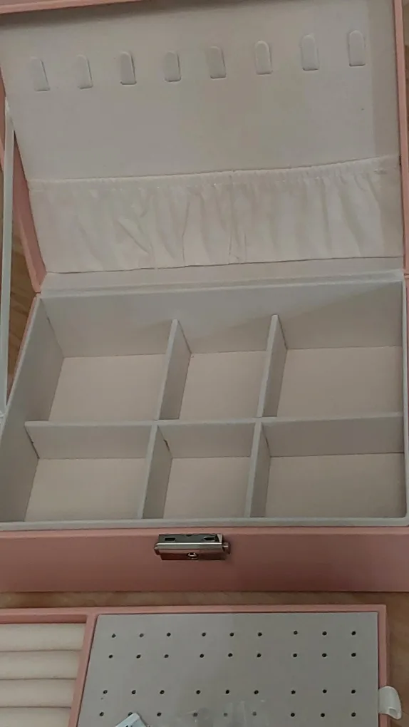 BNIB Double layer Pink Jewelry Box image indicator(7)