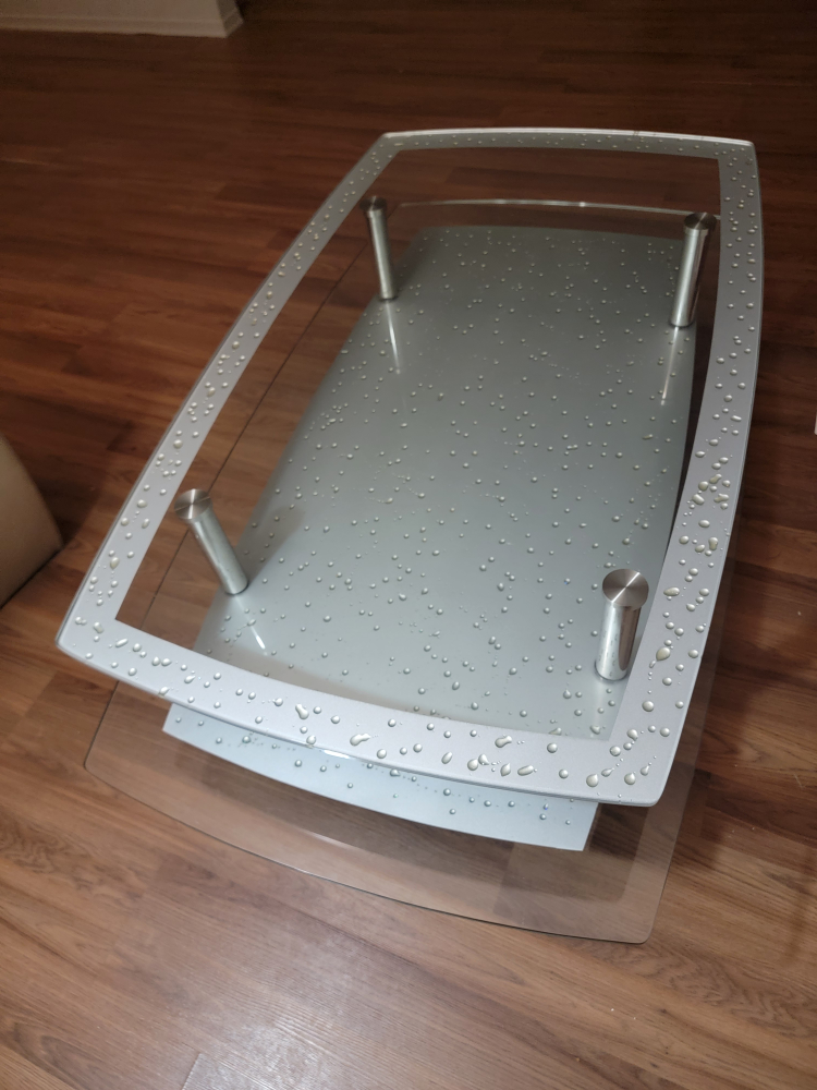 Modern Glass Coffee Table with Dual Levels - Sleek & Stylish