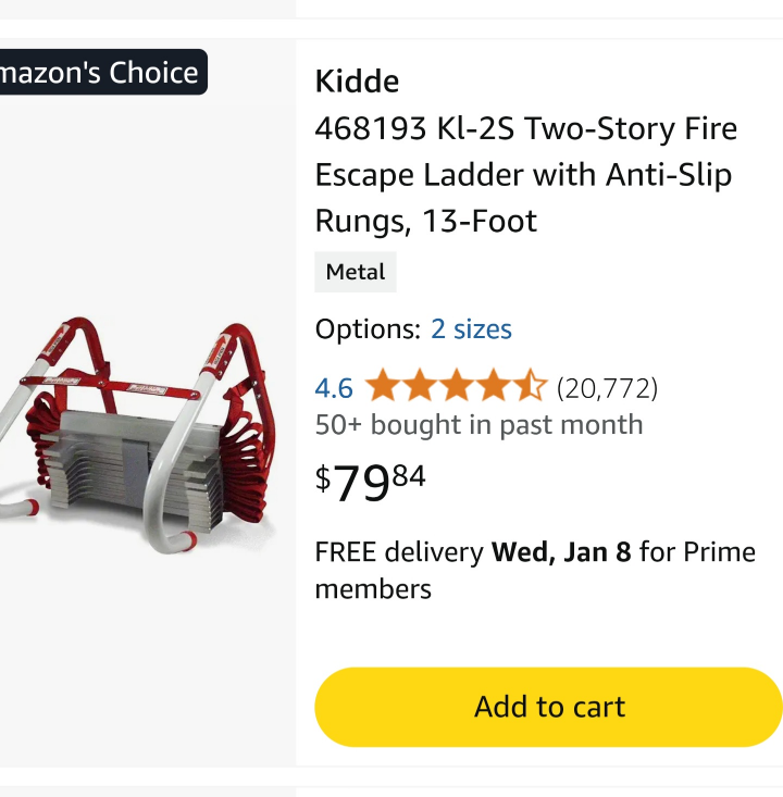 Kidde 13-Foot Fire Escape Ladder