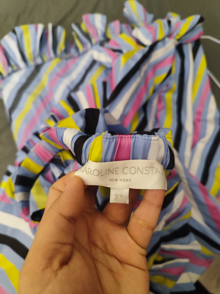 Caroline Constas Striped Peplum Top - photo 2