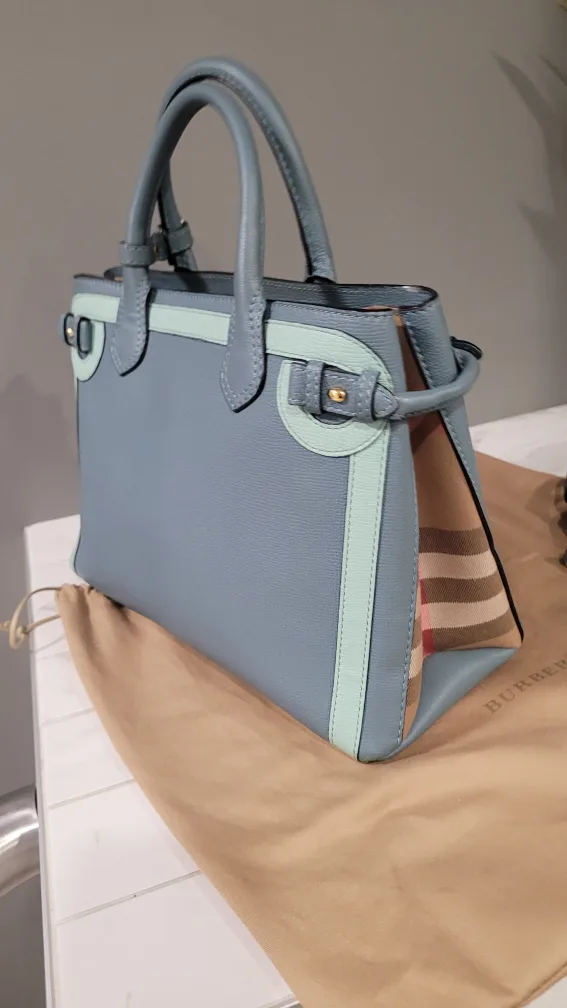 Burberry Blue Leather Handbag image indicator(9)