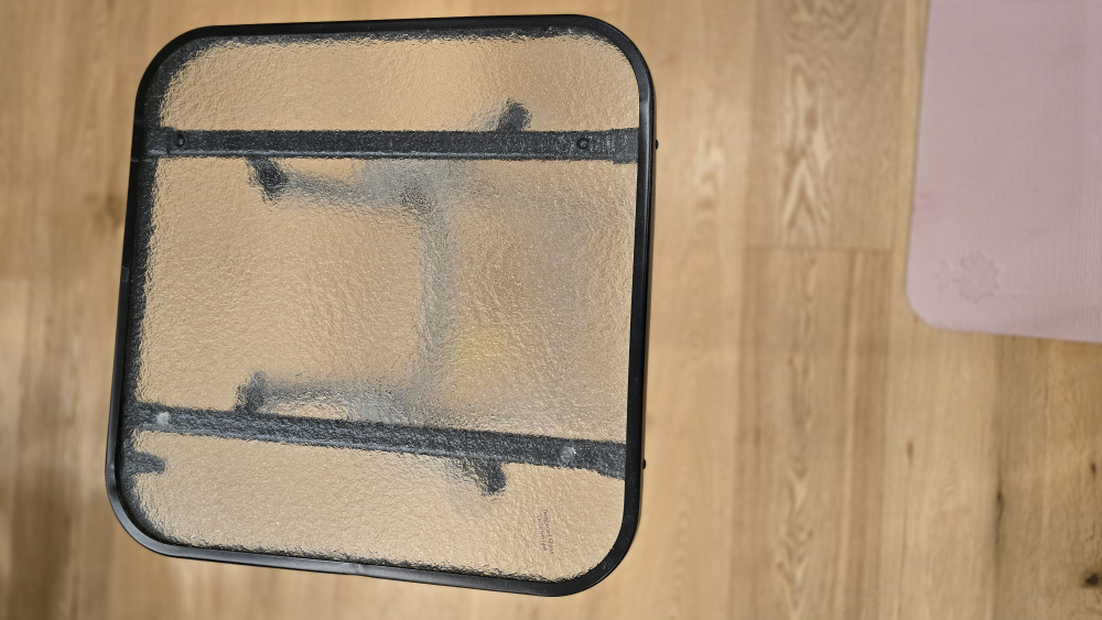 Black Metal Folding End Table