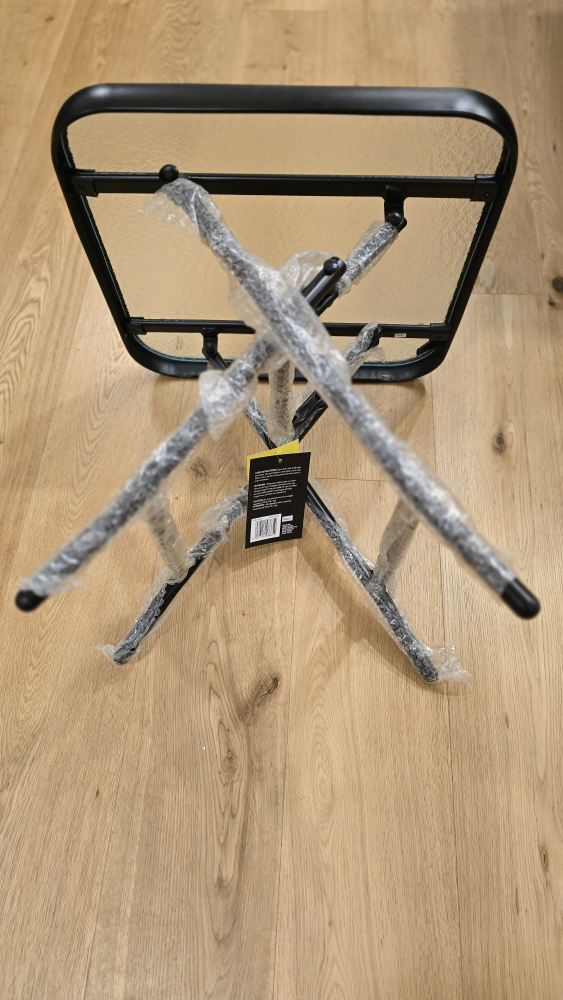 Black Metal Folding End Table - photo 2