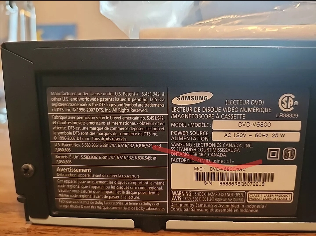 Samsung DVD-V6800 DVD/VHS Combo Player - photo 3