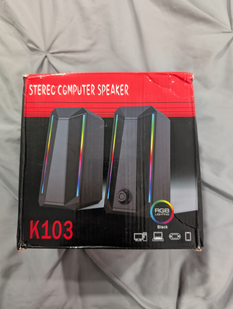 K103 Stereo Computer Speakers with RGB Lighting