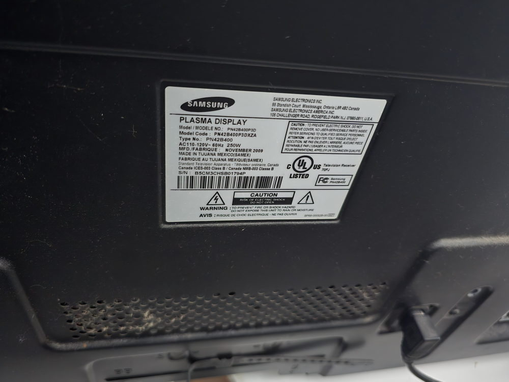 Samsung Plasma TV 42" - photo 3
