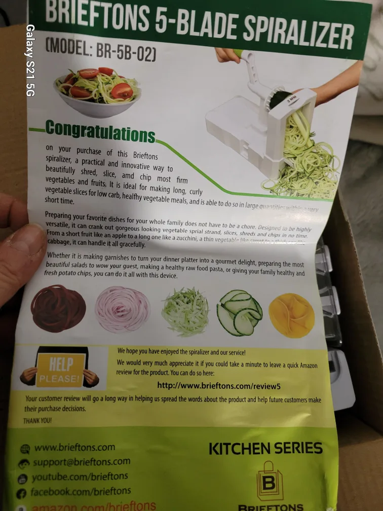 #freecycle Brieftons 5 Blade Spiralizer image indicator(3)