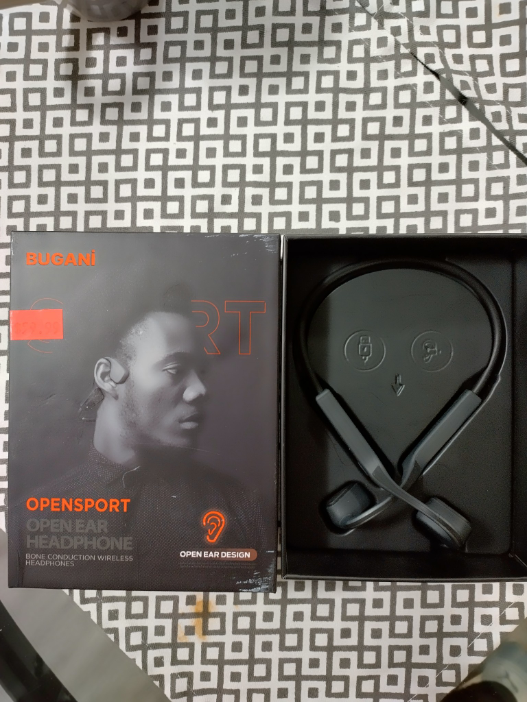 Bugani OpenSport Bone Conduction Wireless Headphones