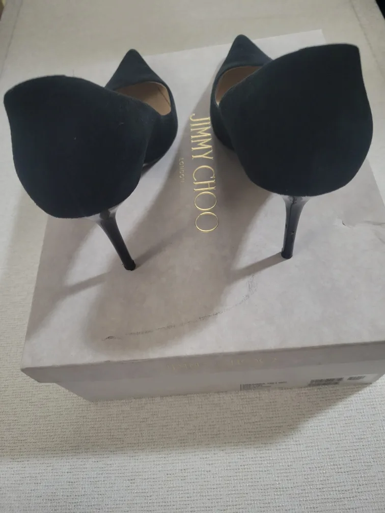 Jimmy Choo Black Suede Pointed Toe Heels image indicator(3)